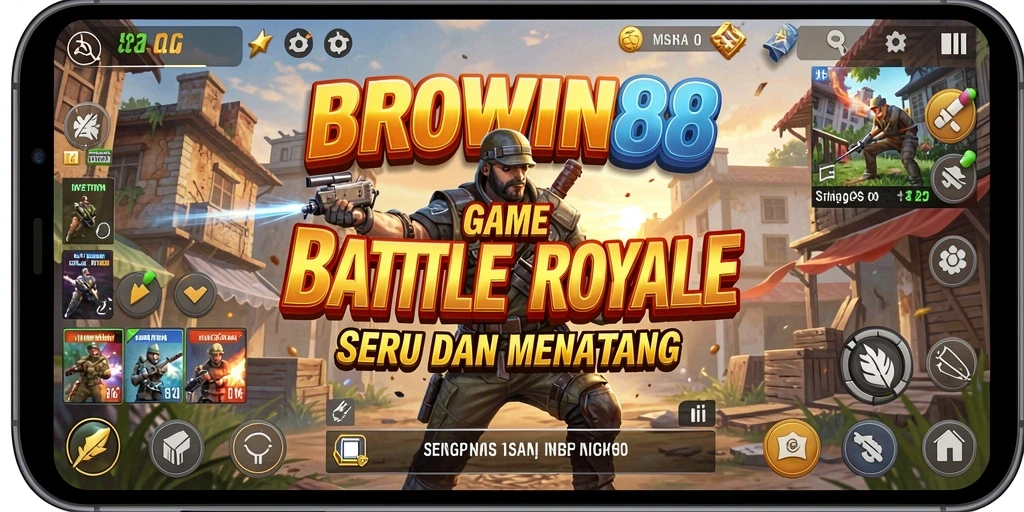 Tampilannya saat pemain bertempur dalam BROWIN88, menunjukkan aksi seru Battle Royale.