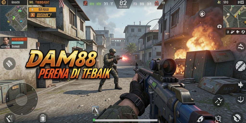 Tampilan gameplay DAM88 yang mendebarkan dalam pertempuran FPS.