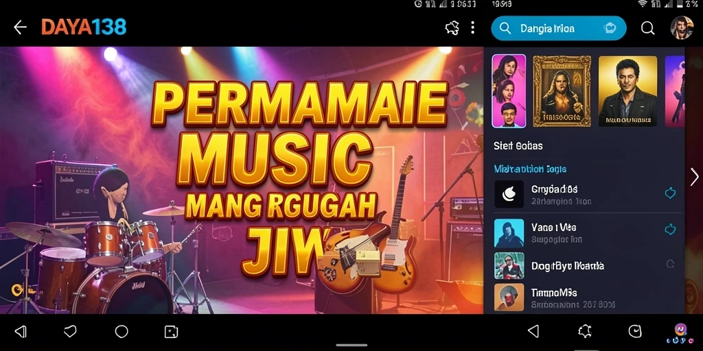 Screenshot gameplay menarik dari aplikasi musik DAYA138.