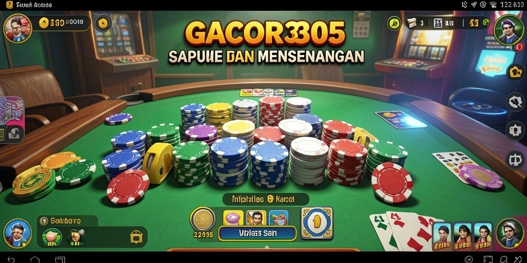 Gameplay seru GACOR305 yang menampilkan momen seru dalam Gaple.