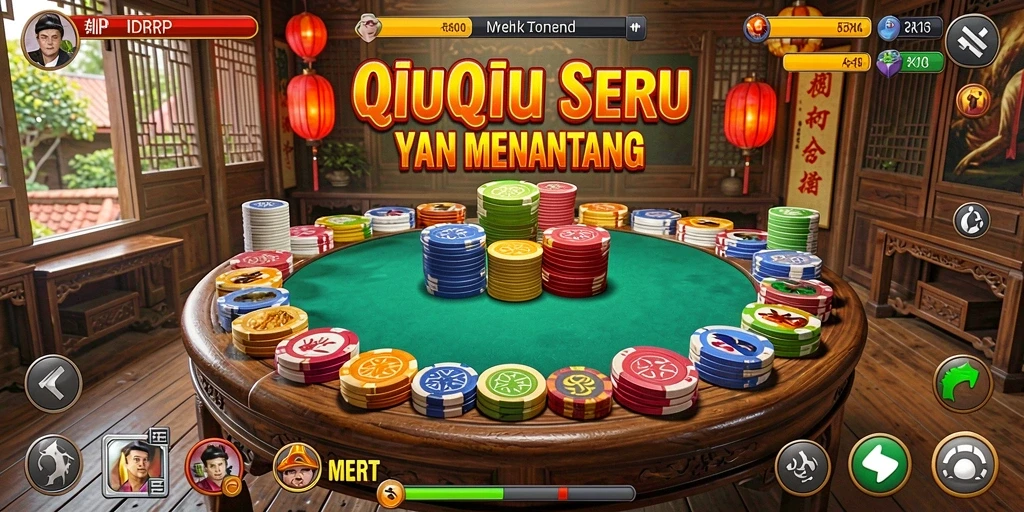 Tampilan gameplay seru dalam IDRRP saat bermain QiuQiu.
