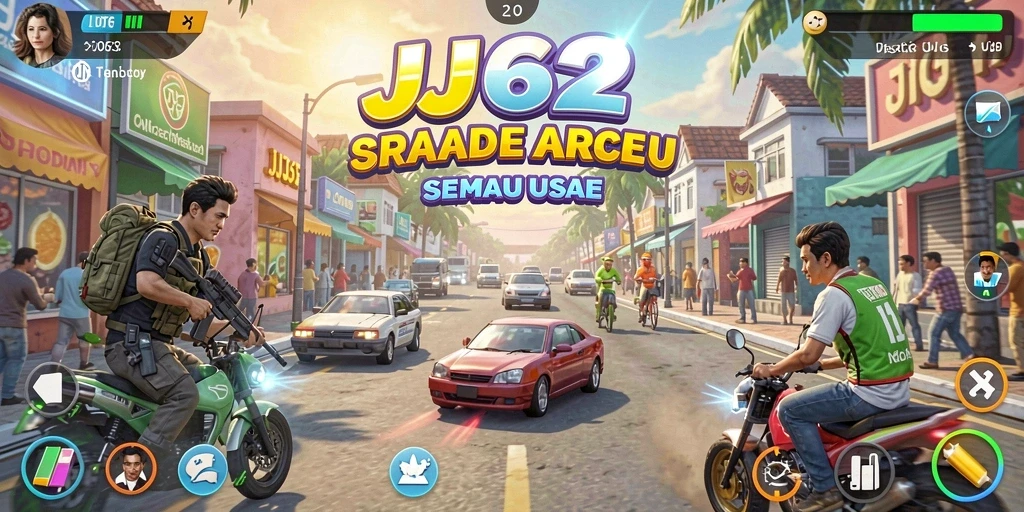 Tampilan screenshot gameplay JJ62 yang mengasyikkan dan penuh warna.