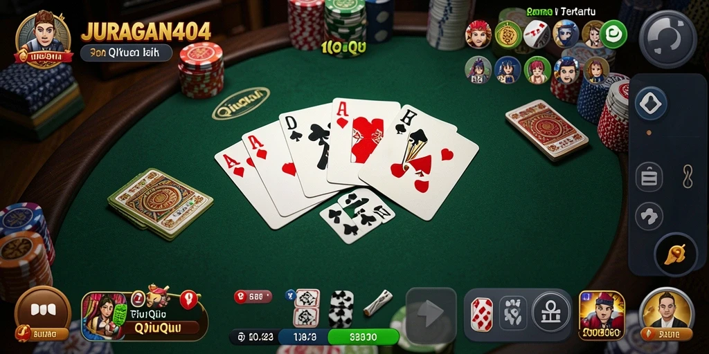 Tampilan gameplay QiuQiu yang seru dan menghibur.