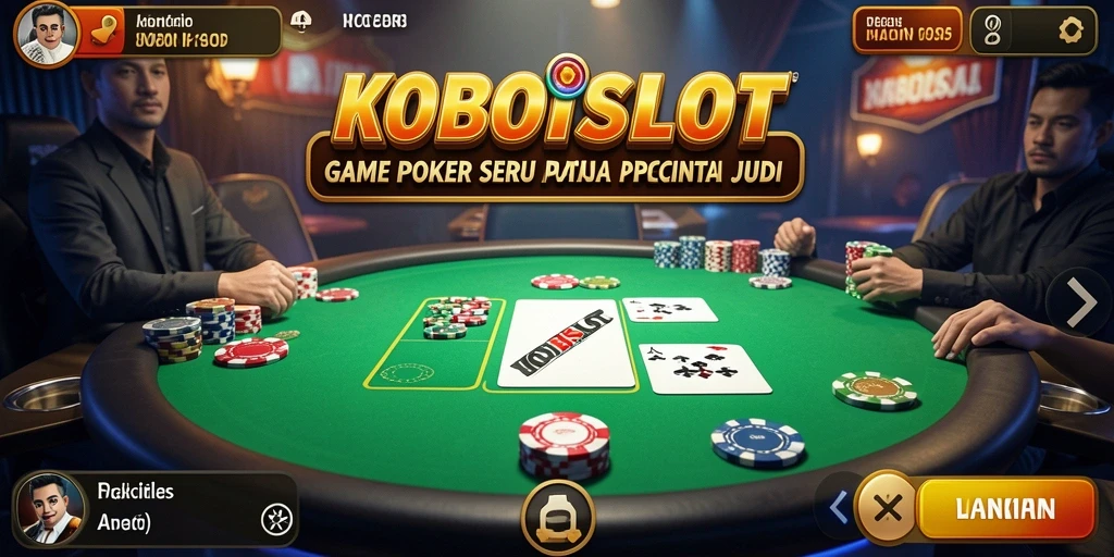 Tampilan menarik dari gameplay Poker di KOBOISLOT.