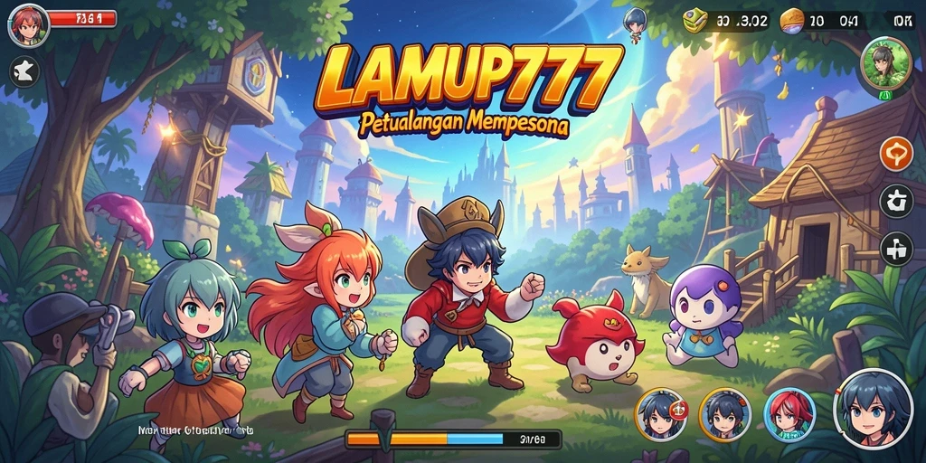 Tampilan gameplay menarik dari LAMPU777 dengan grafis anime yang cantik.