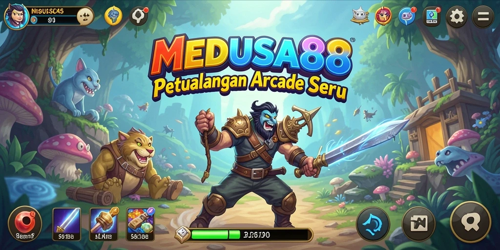 Tampilan gameplay seru dan penuh tantangan di MEDUSA88.
