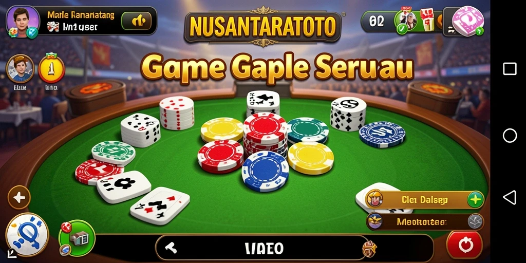 Tampilan gameplay seru NUSANTARATOTO dalam permainan Gaple.