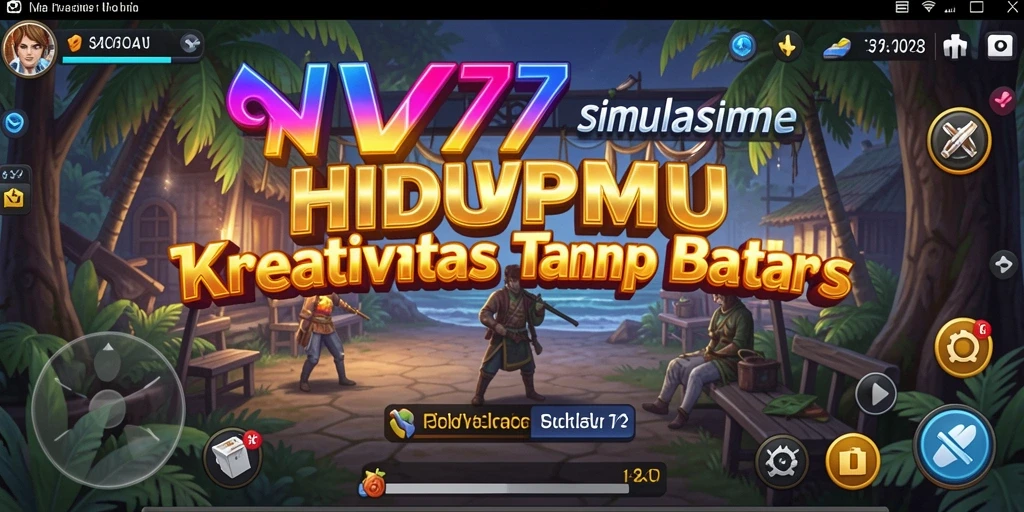 Tangkapan layar gameplay NV77 menampilkan simulasi kehidupan yang interaktif.