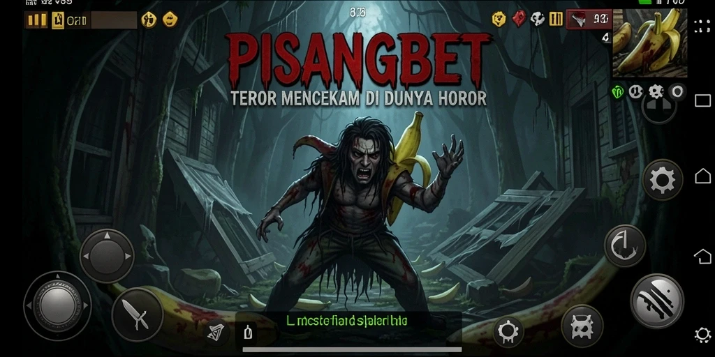 Gameplay mencekam dalam PISANGBET dengan suasana horor yang mendalam.