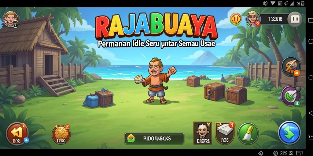 Tangkapan layar RAJABUAYA menampilkan keseruan gameplay Idle yang memikat.