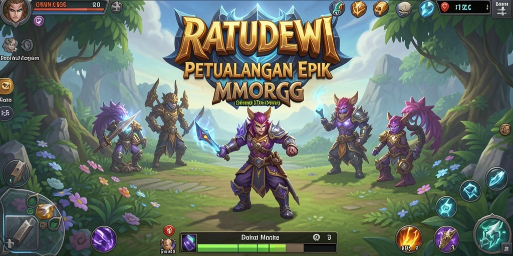Screenshot gameplay menampilkan pertarungan seru di dunia RPG.