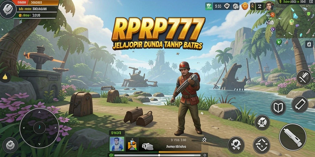 Gameplay RPRP777 menampilkan dunia yang luas dan interaktif.