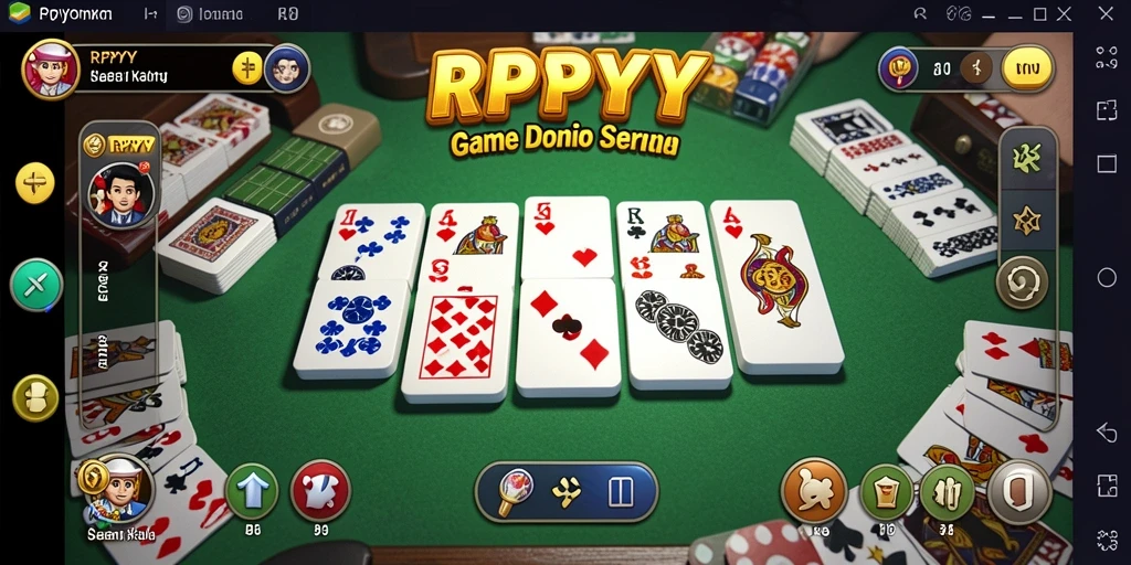 Screenshot gameplay RPYYY menampilkan pertandingan Domino yang seru dan kompetitif.