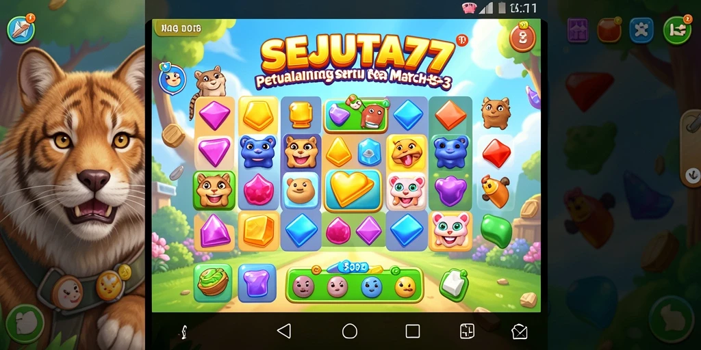 Tampilkan gameplay menantang SEJUTA77 dengan grafis yang menawan.