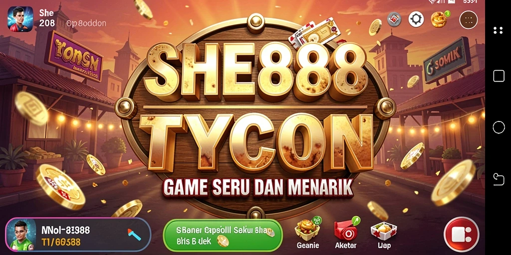 Gameplay seru SHE888 dengan berbagai pilihan bisnis yang menarik.