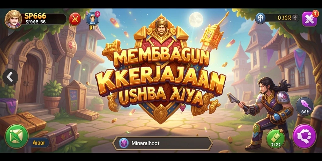 Gameplay SP666 menampilkan momen-momen strategis dalam membangun kerajaan usaha.
