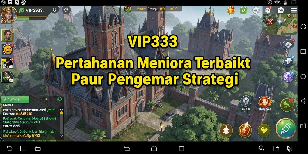 Tangkapan layar utama gameplay game Tower Defense VIP333 yang mendebarkan.